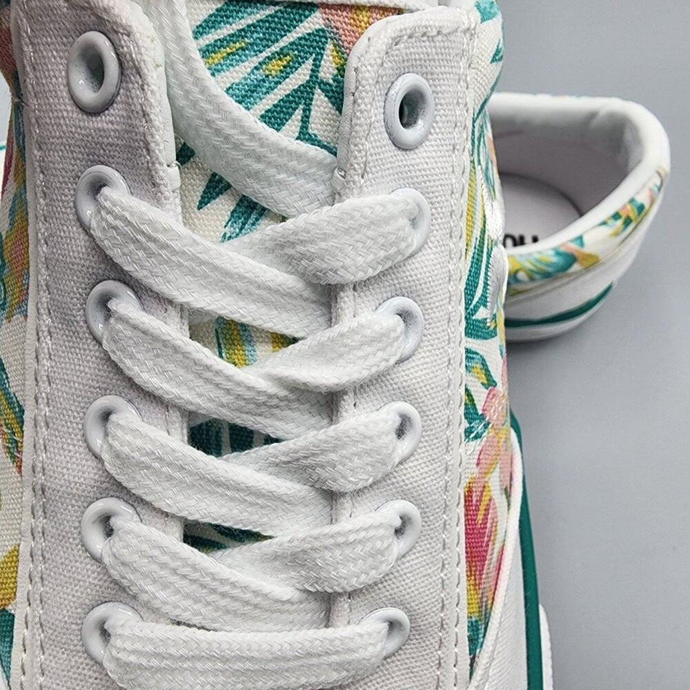 Hurley NIB Kayo lace tropical floral print sneakers woman's size 9.5 - Picture 5 of 9